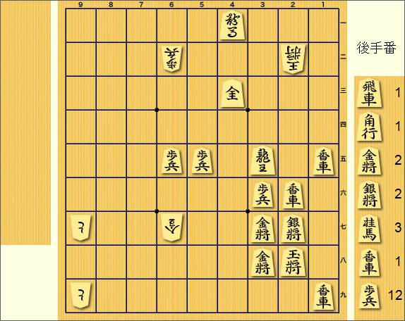 将棋のゲーム画面２